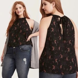 Torrid black sheer tiger print tank size 2
